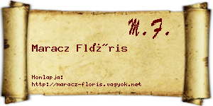 Maracz Flóris névjegykártya